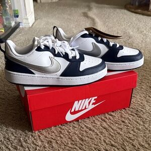 Nike Kids' Navy and White Sneakers